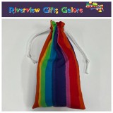 Marble Bag - Rainbow Stripes 2 (marbles sold separately) Marble Bag - Rainbow Stripes 2 (marbles sold separately)